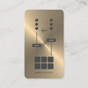 Gold Faux DJ Business Card 2019
