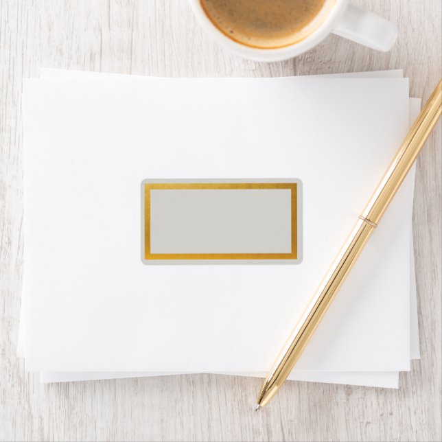 Gold faux foil blank address label (Insitu)