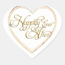 GOLD Faux Foil Heart Stickers 