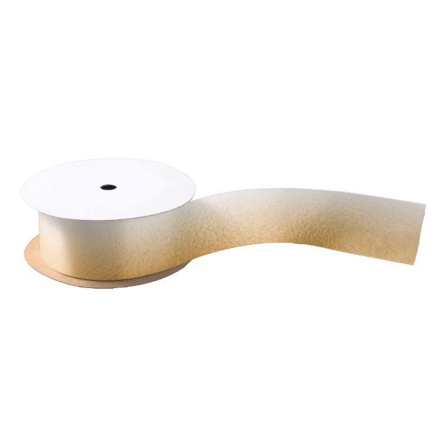 Gold Faux Foil Ombre Satin Ribbon (Spool)