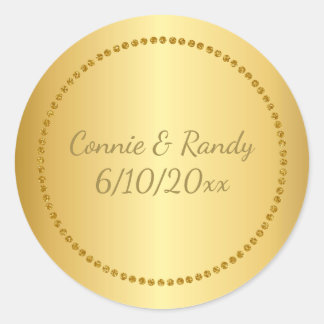 Gold Faux Foil Wedding Sticker