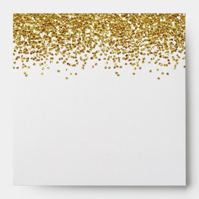 Gold Faux Glitter Envelope (Front)