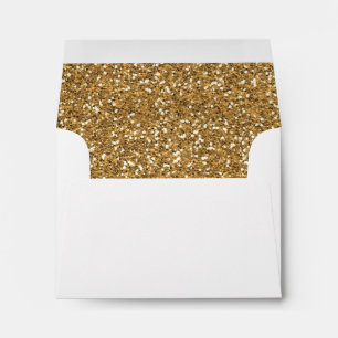 Gold Faux Glitter Envelope