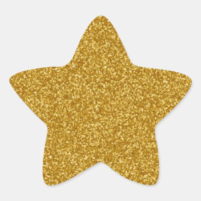 Gold Faux Glitter Sticker (Front)