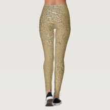 Gold Faux Metallic Leggings