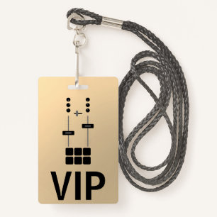 Gold Faux VIP DJ ID Badge
