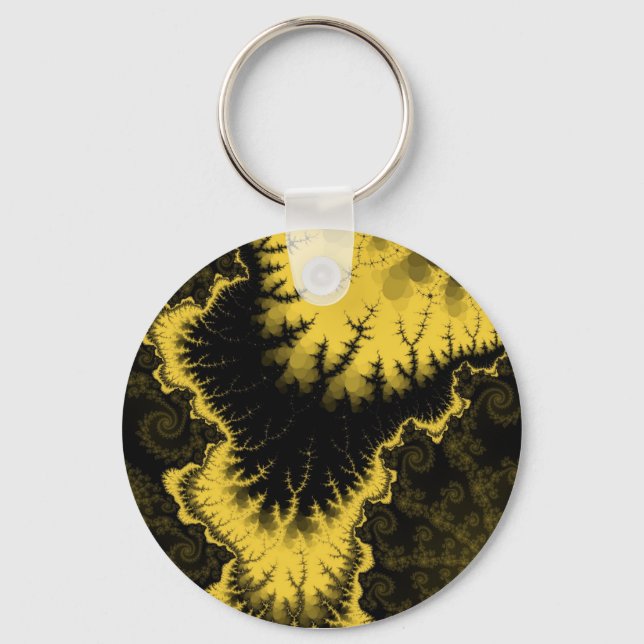 Gold Feathered Star Keychain (Front)