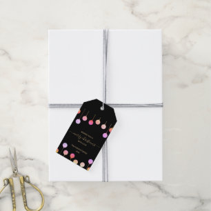 Gold Festive Christmas Colourful Hanging Ornaments Gift Tags