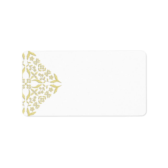 Gold Filigree Address Labels (Front)