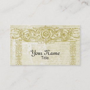 Gold Filigree Elegant Business Cards