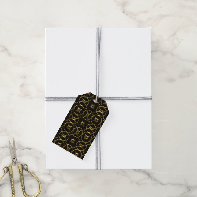 gold filigree gift tags (With Twine)