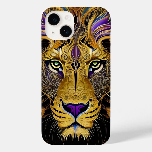 Gold Filigree Lion  Case-Mate iPhone Case (Back)