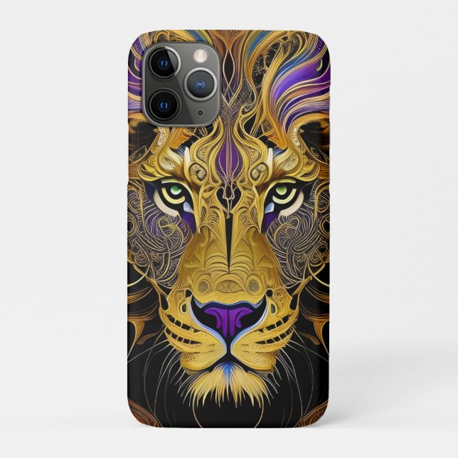 Gold Filigree Lion  Case-Mate iPhone Case (Back)