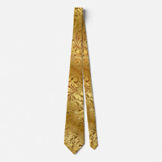 Gold Filigree Metallic Look Tie