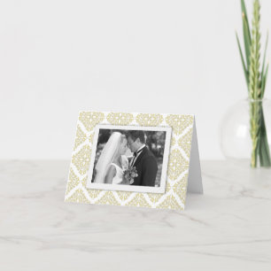 Gold Filigree Photo Thank you Card
