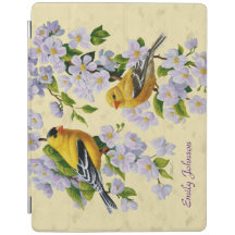 Gold Finches & Apple Blossoms Yellow