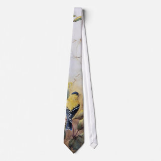 Gold Finches Tie