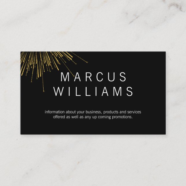 Gold Fireworks Business Card (Front)