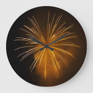 Gold Fireworks Clock