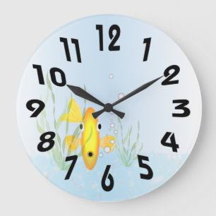 Gold Fish Bowl Clock