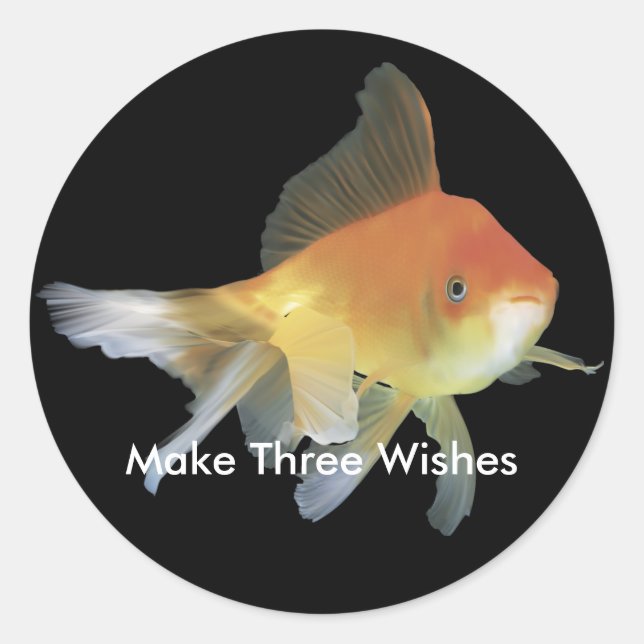 Gold Fish Classic Round Sticker (Front)
