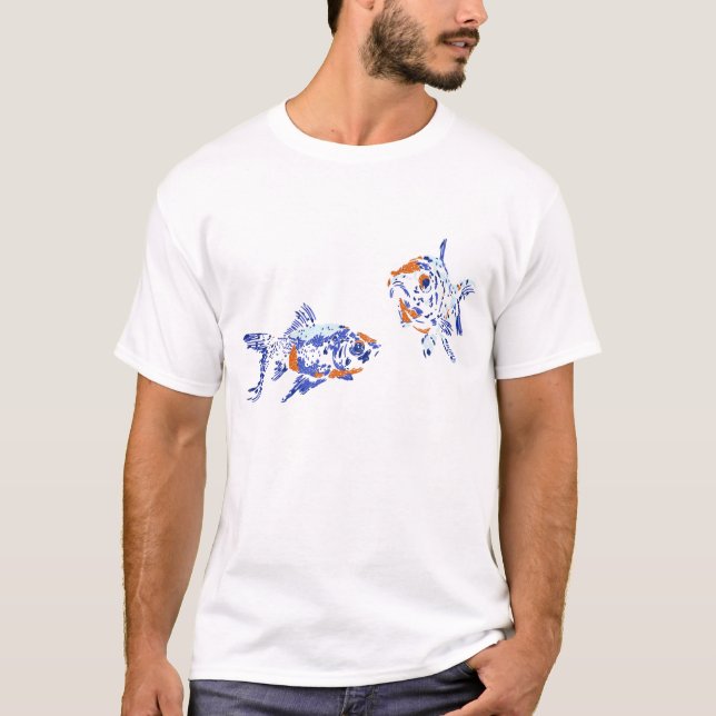 Gold Fish Illustration T-Shirt (Front)