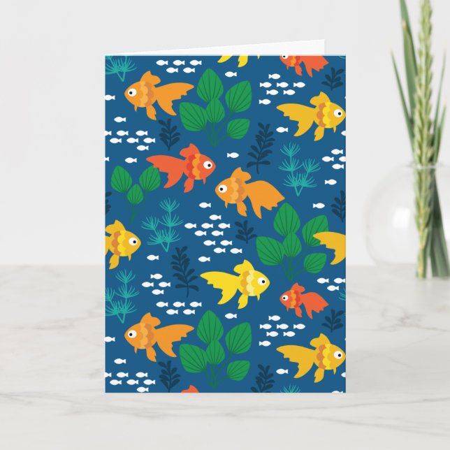 Gold Fish in Aquarium Card (Front)