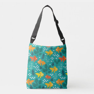 Gold Fish in Aquarium Crossbody Bag