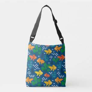 Gold Fish in Aquarium Crossbody Bag