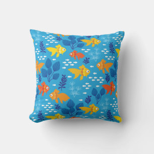 Gold Fish in Aquarium Cushion