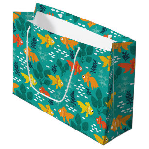 Gold Fish in Aquarium Large Gift Bag