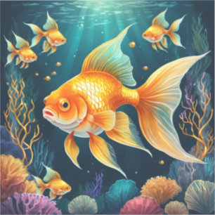 Gold Fish in Underwater