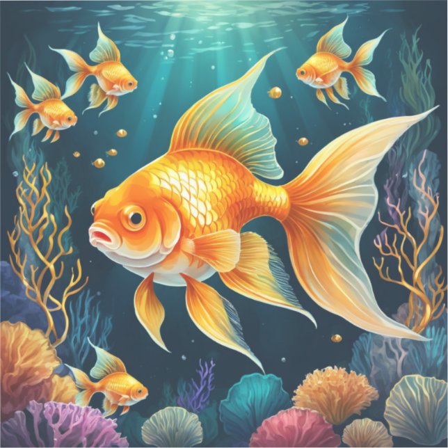 Gold Fish in Underwater (Front)