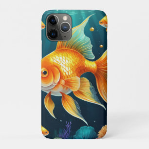 Gold Fish in Underwater iPhone 11 Pro Case