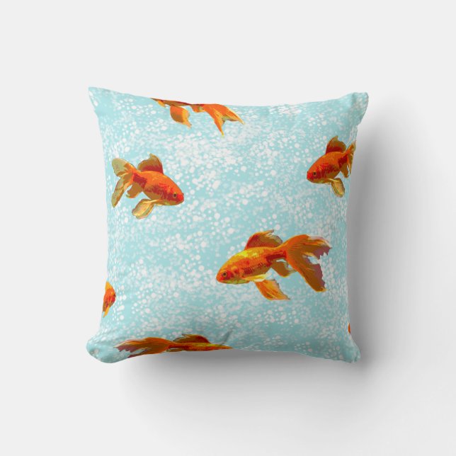 gold fish pattern cushion (Front)