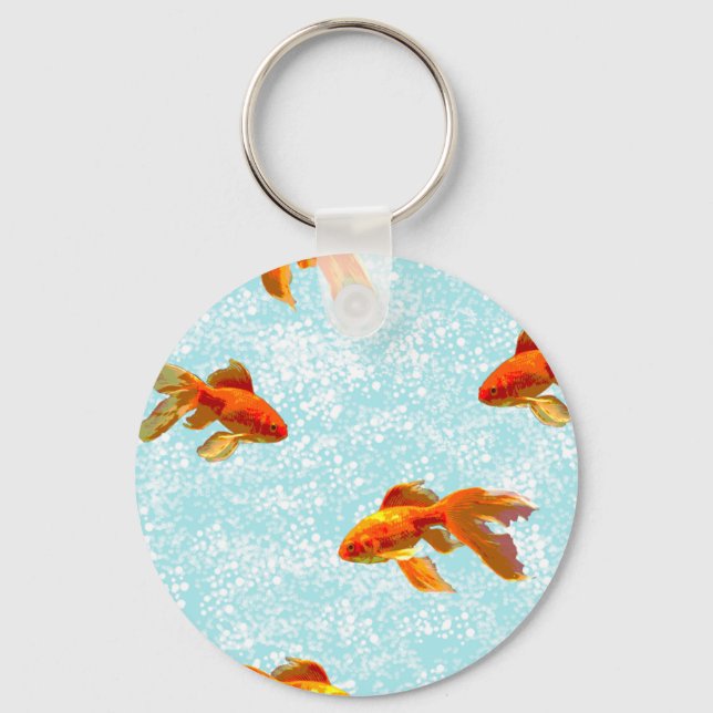 gold fish pattern key ring (Front)