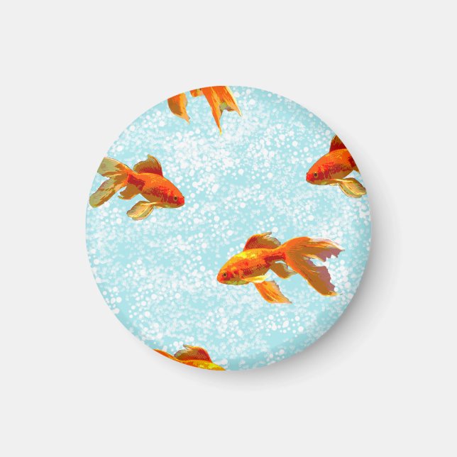 gold fish pattern magnet (Front)