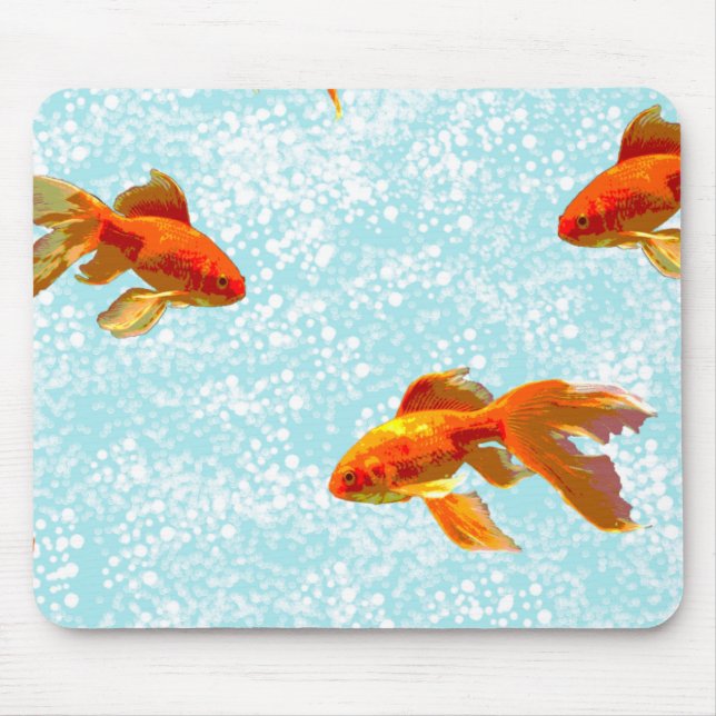 gold fish pattern mouse pad (Front)