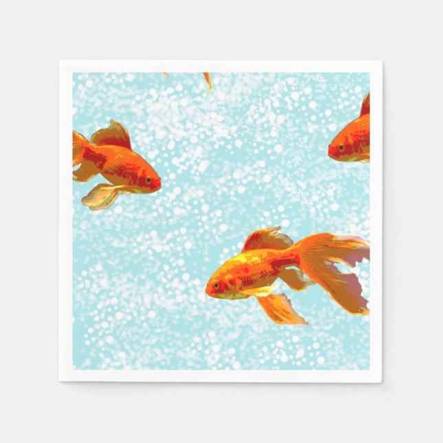 gold fish pattern napkin (Front)