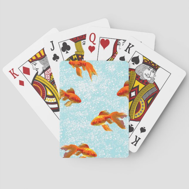 gold fish pattern playing cards (Back)