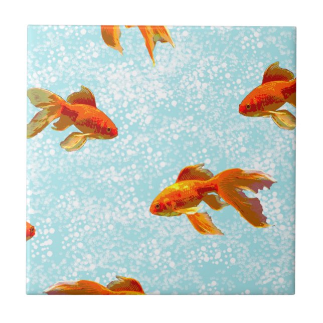 gold fish pattern tile (Front)