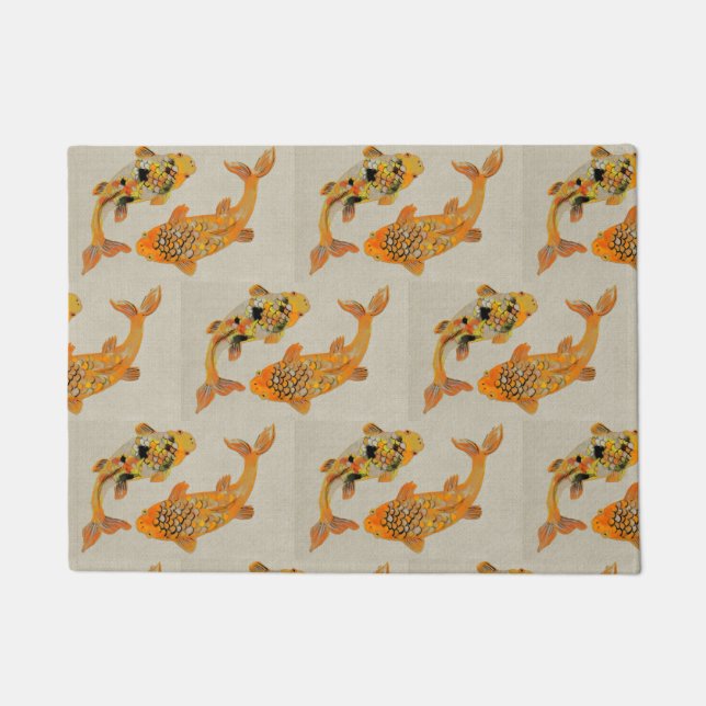 Gold Fish Pond Doormat (Front)