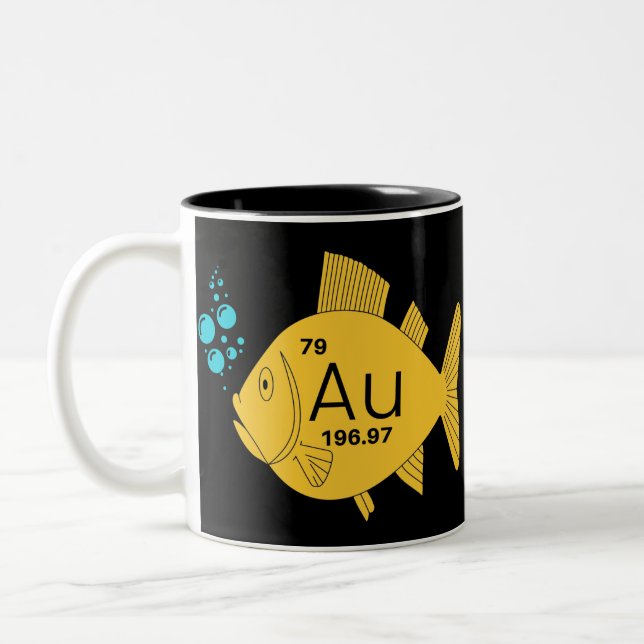 Gold Fish Two-Tone Coffee Mug (Left)