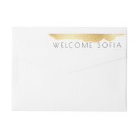 Gold Flake Welcome Poirent Birth Announcement