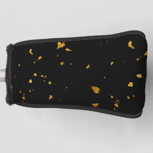Gold Flakes Black Golf Head Cover