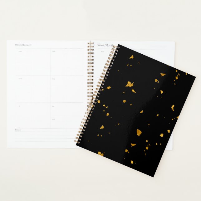 Gold Flakes Black Planner (Display)
