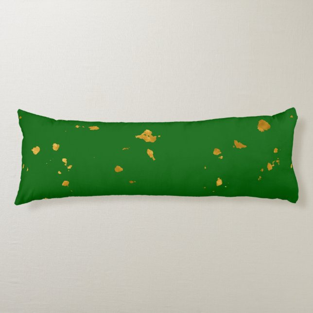 Gold Flakes on Emerald Green Body Cushion (Front)