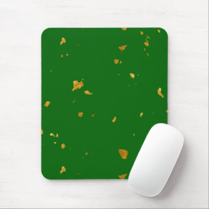 Gold Flakes on Emerald Green Mouse Pad