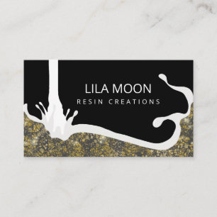 Gold Fleck Resin Jewellery Business Card
