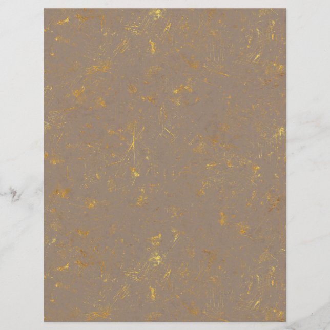 Gold Flecked Scrapbook Paper (Front)
